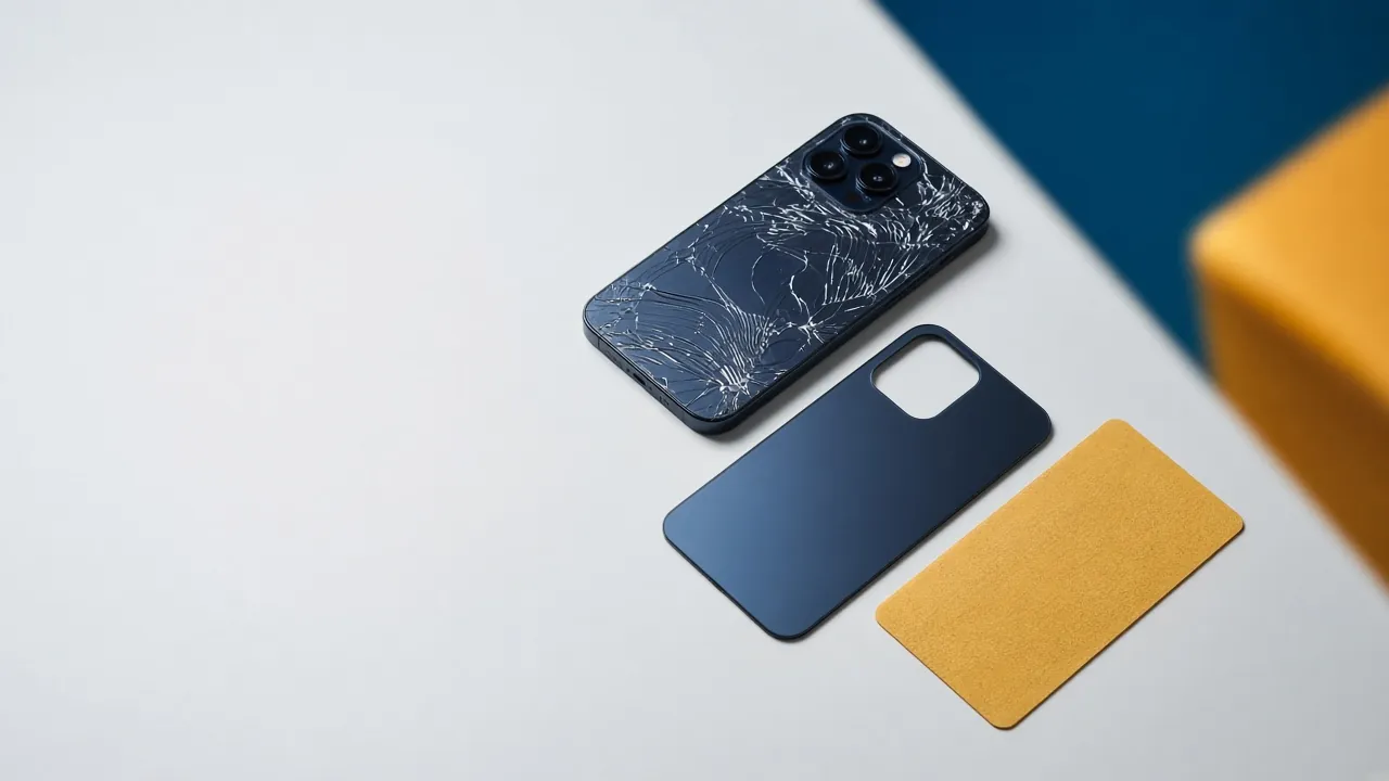 Illustration (AI-generated): Back glass replacement