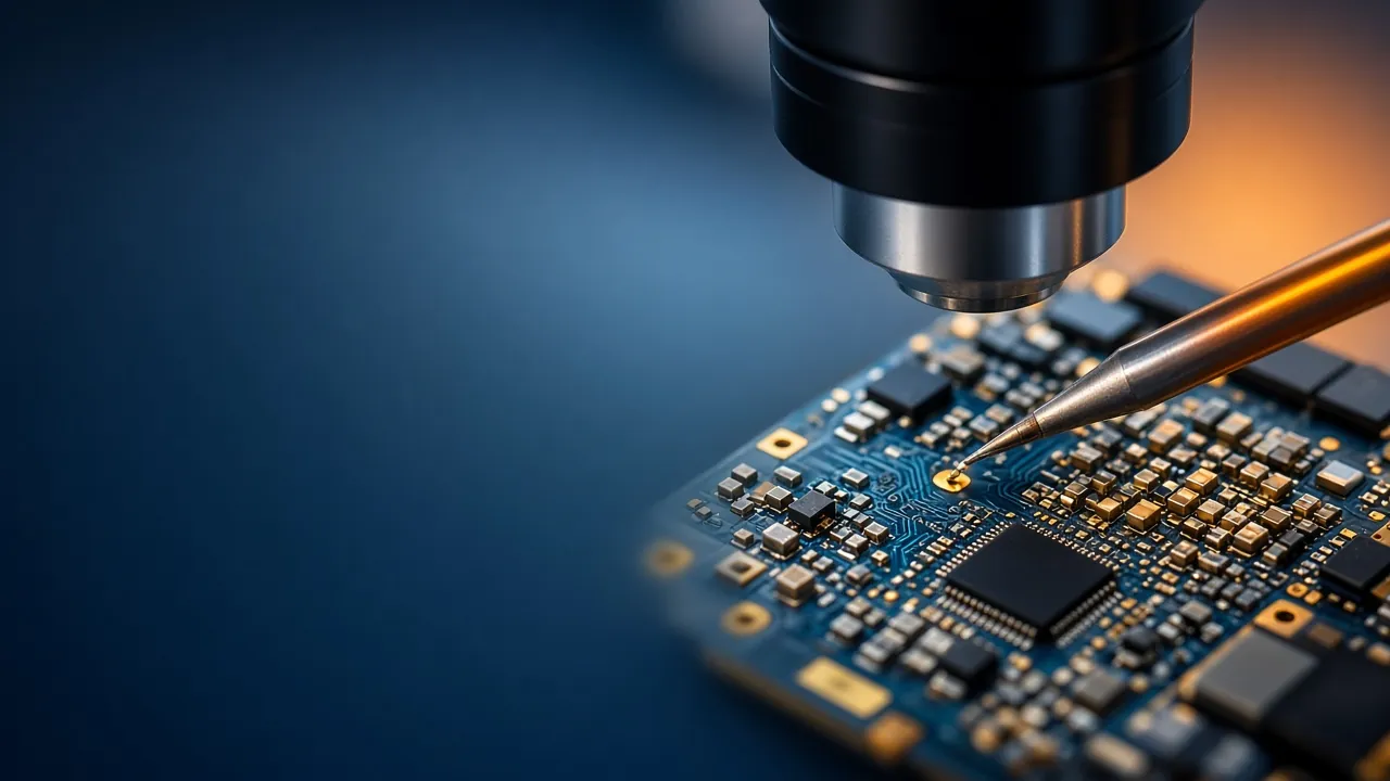 Illustration (AI-generated): Motherboard / board-level repair